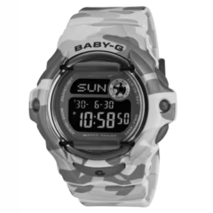 Casio Baby-G BG-169CMB-8 Grey Camouflage Resin Band Digital Women Sport Watch
